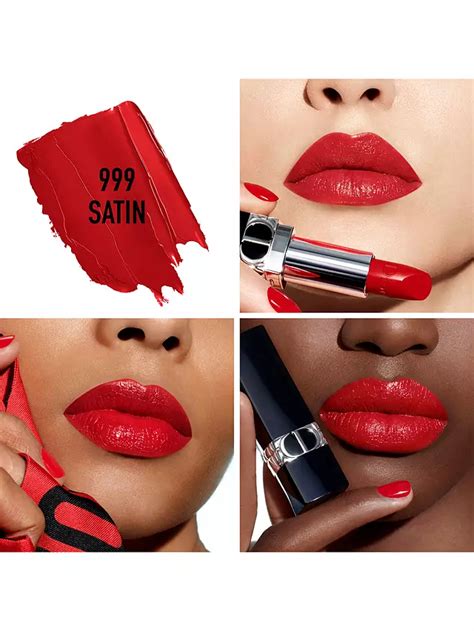 dior neutral red lipstick 999|999 Satin Rouge Dior Lipstick .